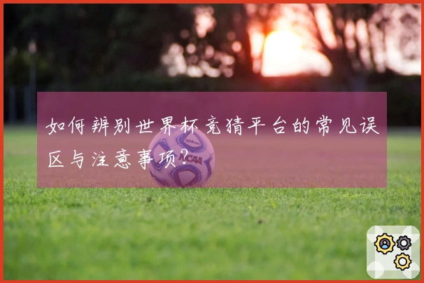 如何辨别世界杯竞猜平台的常见误区与注意事项？